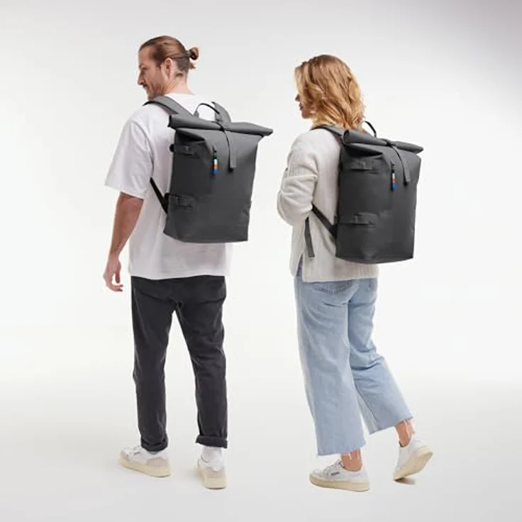 Got Bag Wanderrucksack ROLLTOP 2.0, Ergonomischer Rucksack mit bis zu 31 l Volumen, herausnehmbarer Laptopsleeve, magnetischem Rolltop-Verschluss, schwarz – Bild 5