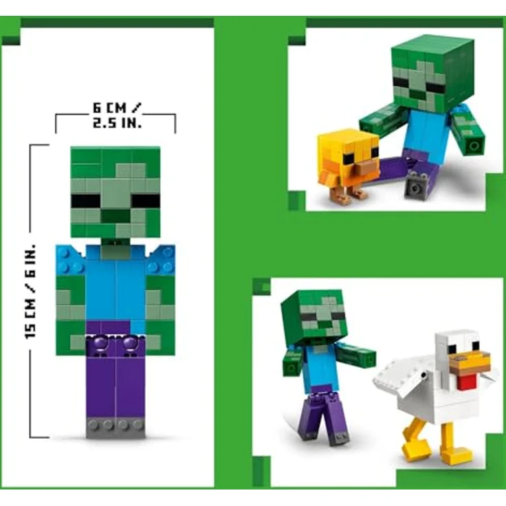 LEGO Minecraft 21582 Hühnerreiter, Bauset mit 344 Teilen, bewegliches Huhn, Baby-Zombie und Baby-Huhn, für Kinder ab 9 Jahren – Bild 6