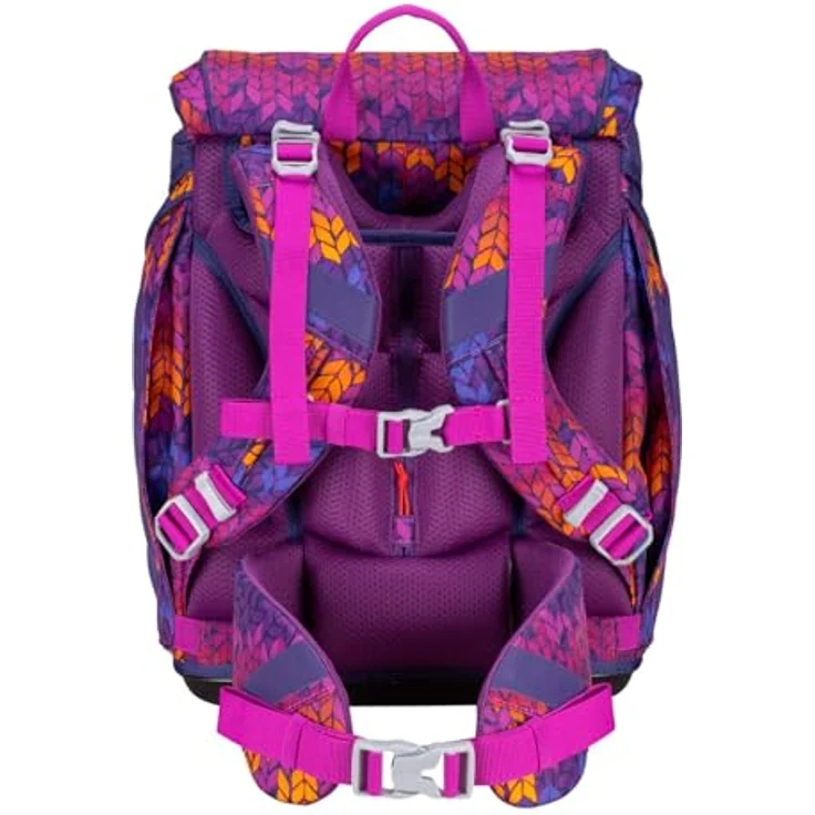 Scout Alpha Superflash Fantasy, Ergonomischer Schulranzen mit 20 Litern Volumen und extragroßen Reflektorflächen, 4-tlg. Set – Bild 4