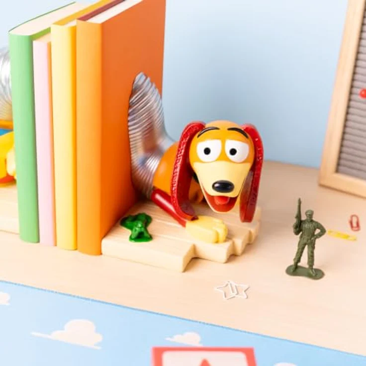 Grupo Erik Editores Disney Pixar Toy Story Slinky Dog Buchstütze aus handbemaltem Kunstharz, 15 cm hoch, stabil und dekorativ – Bild 5