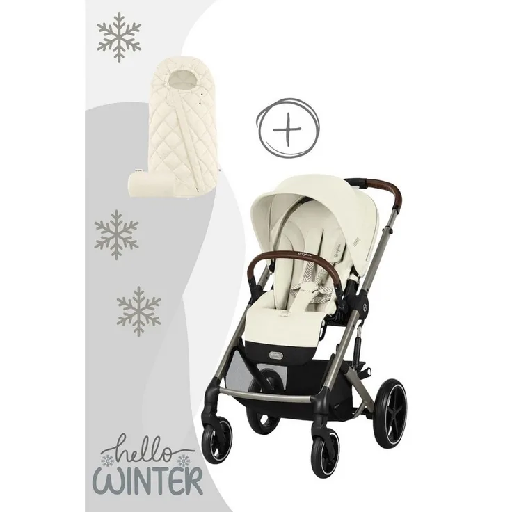 Cybex Balios S Lux Kinderwagen, inkl. Snogga 2.0 Fußsack, ergonomische Liegeposition, XXL Sonnenverdeck, pannensichere Räder