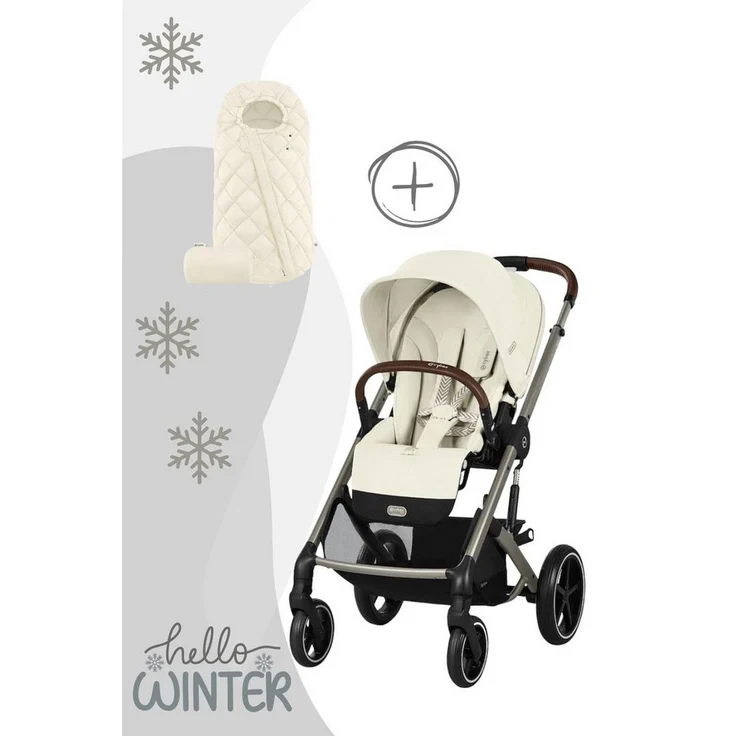 Cybex Balios S Lux Kinderwagen, inkl. Snogga 2.0 Fußsack, ergonomische Liegeposition, XXL Sonnenverdeck, pannensichere Räder