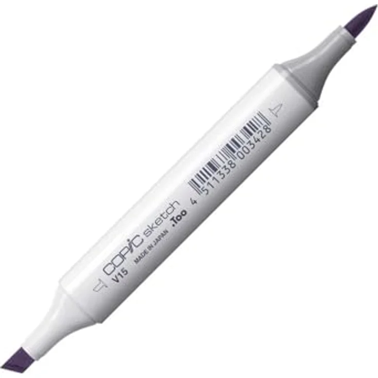 Copic COPIC Sketch Marker Typ V - 15, Mallow, professioneller Pinselmarker mit Super-Brush-Spitze und Medium-Broad-Spitze – Bild 3