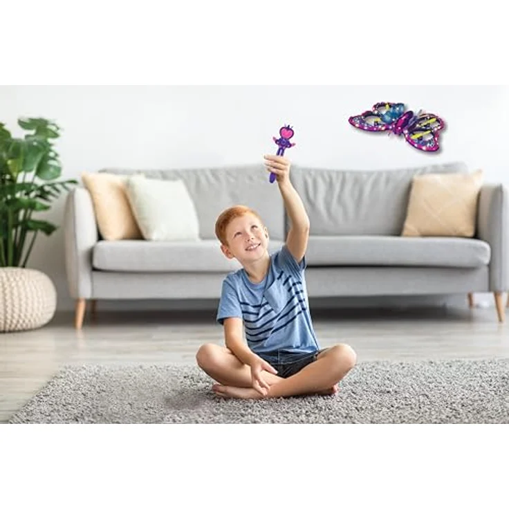 Lexibook Butterfly Drone Crosslander, ferngesteuerte Drohne mit USB-C Akku und Lichteffekt, zauberstab-förmige Fernsteuerung – Bild 3