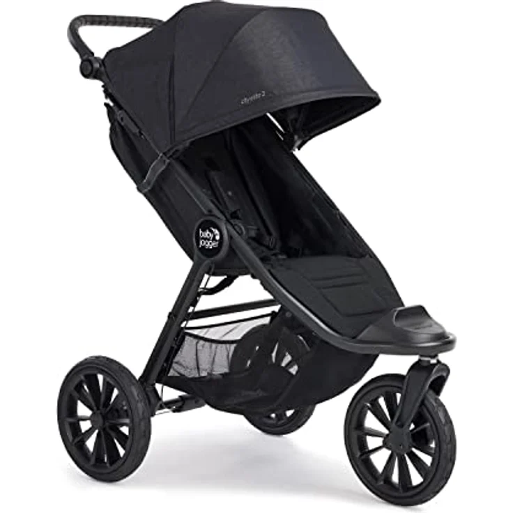 BABY JOGGER City Elite 2 Kombikinderwagen für jedes Gelände | Zusammenklappbarer und tragbarer Buggy | Opulent Black (schwarz) – Bild 2