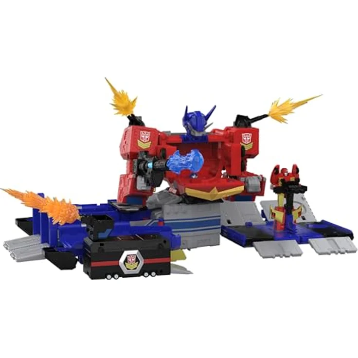 Transformers The Thirteen Star Optimus Prime, Titan-Klasse Action-Figur mit 38 cm, 3-in-1 verwandelbar, inkl. Micromaster Hot Rod und Zubehör – Bild 3
