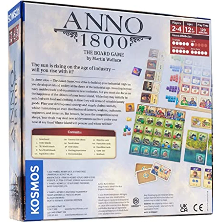 Thames & Kosmos Anno 1800, Strategie-Brettspiel für 2-4 Spieler, basierend auf dem PC-Spiel, ab 12 Jahren, ca. 120 Minuten Spielzeit – Bild 2