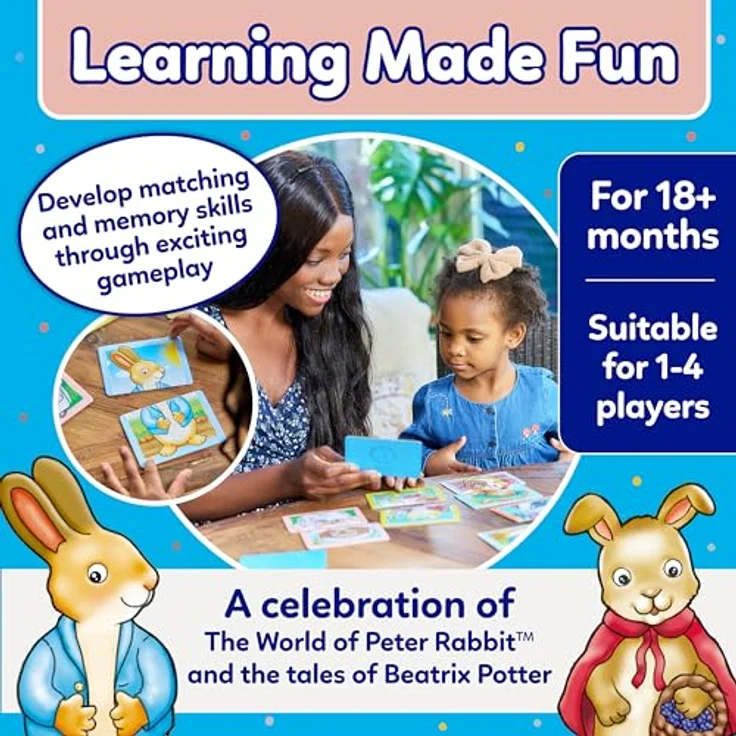 Orchard Peter Rabbit Heads & Tails, Zuordnungsspiel für Kleinkinder mit Charakteren aus der Peter Rabbit Geschichte, geeignet ab 18 Monaten – Bild 3
