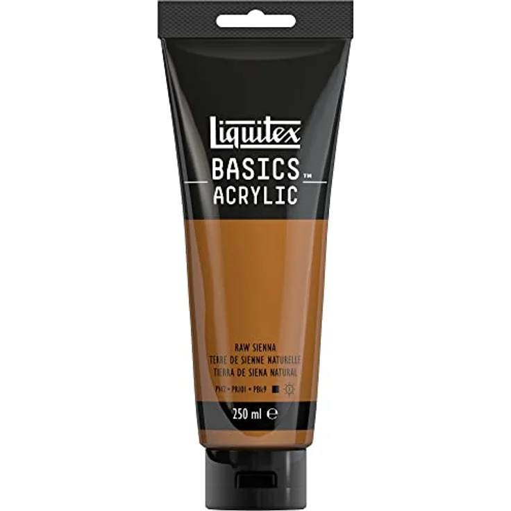 Liquitex Basics 88700227 Acrylfarbe, monopigmentierte Künstlerpigmente, lichtecht, mittlere Viskosität, 250ml Tube - Siena Natur – Bild 1