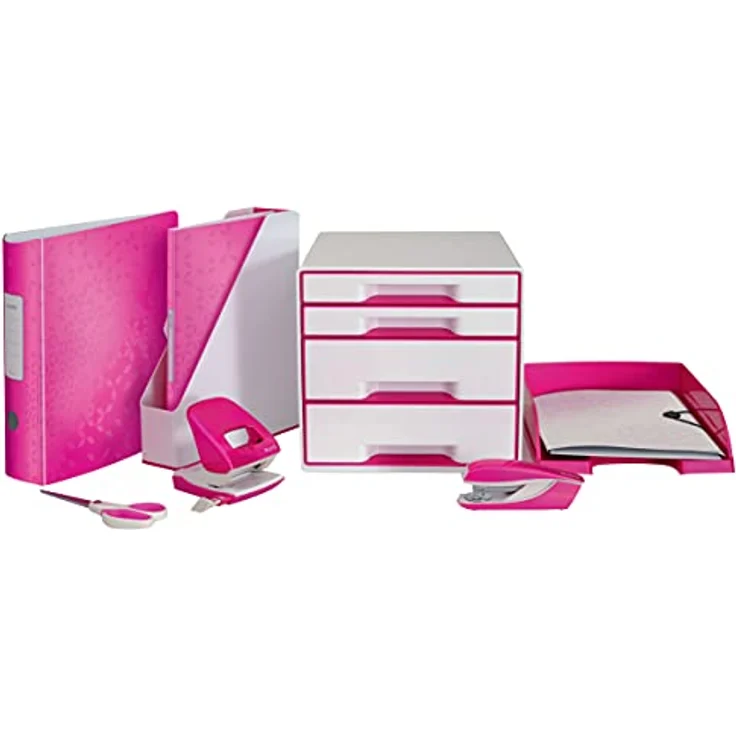 Leitz WOW Mäppchen mit 2 Fächern, Leichtläufiger Reißverschluss, Größe L, Pink – Bild 5