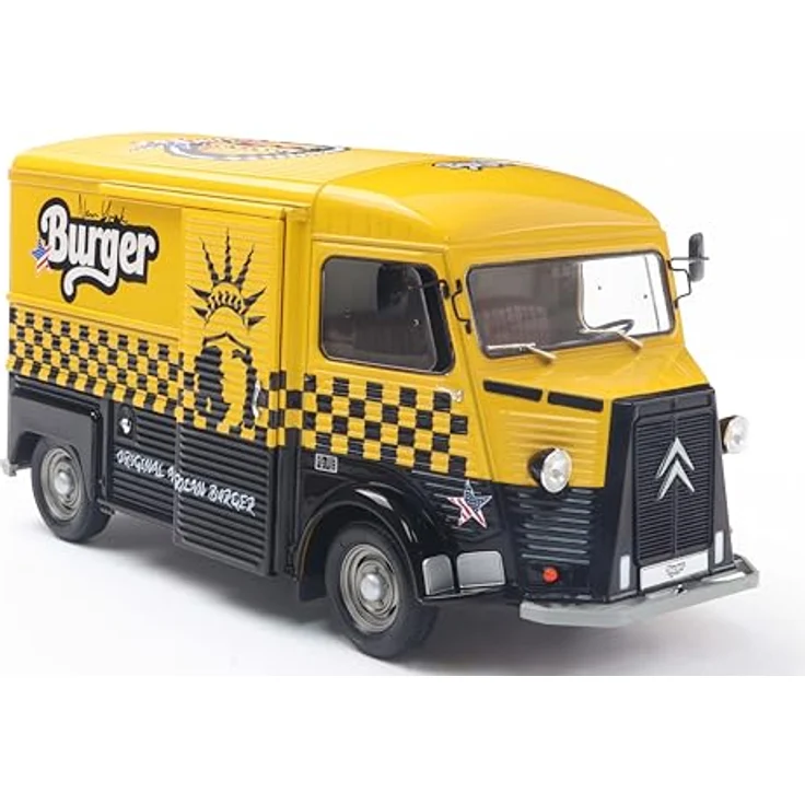 Solido 1:18 Citroën Type HY NYC BURGER, detailgetreues Die-cast Spielzeugauto in gelb mit stabiler Präsentationsbasis – Bild 5