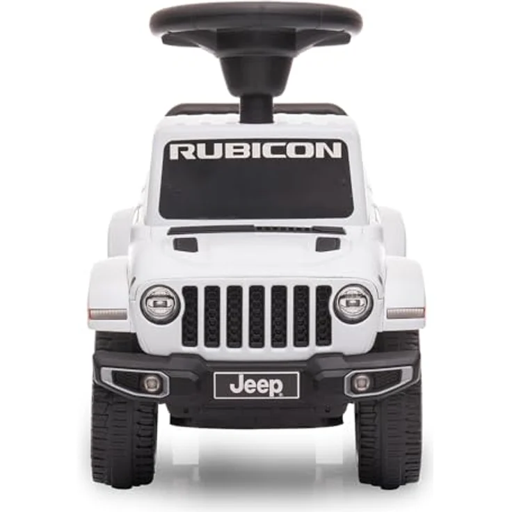 Weiss Rutscher Jeep Gladiator, Kinderfahrzeug mit Kipp-Schutz und Geräuschfunktion, weiss – Bild 5