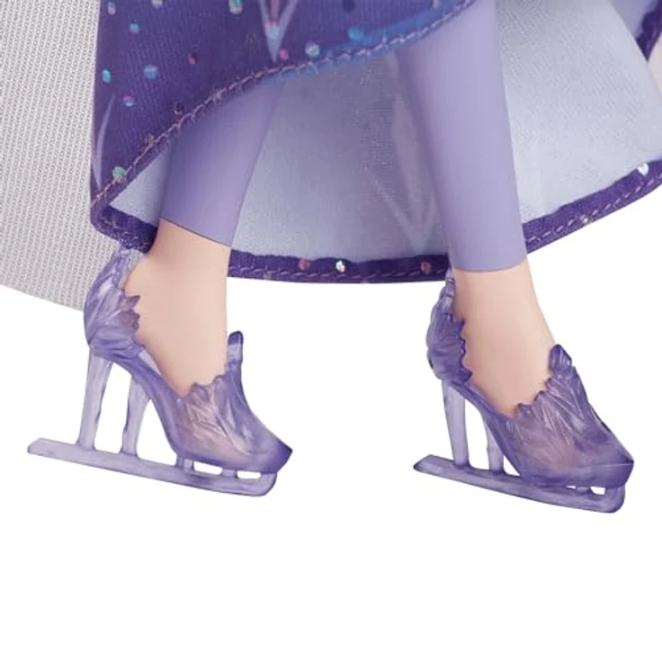 Mattel® Anziehpuppe Disney Die Eiskönigin, Eisläuferin Elsa, feierliches Outfit im Eis-Design, inkl. Schlittschuhen, glänzenden Schuhen, weiches kämmbares Haar – Bild 6