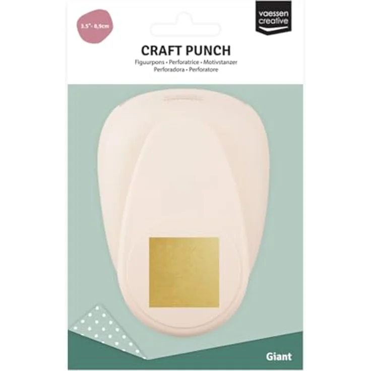 Vaessen Creative Stanzer Giant Viereck, 8,9 cm, aus Metall und Kunststoff, lila, für Papier bis 220 Gramm, ideal für Scrapbooking und Bastelarbeiten – Bild 2