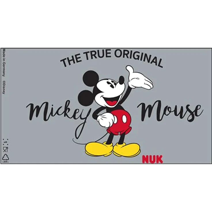 NUK First Choice Mickey Mouse Kinderflasche, 450 ml, grau, mit weichem Trinkschnabel für Kinder ab 36 Monaten – Bild 6