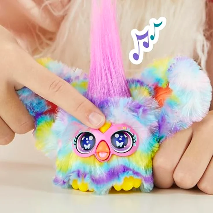Hasbro Furby Furblets Swee-Dee Frühling Mini-Plüschspielzeug – sprechendes Kuscheltier mit über 45 Geräuschen & Melodien, 5 cm klein, für Mädchen und Jungen – Bild 3