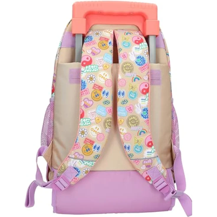 Depesche TOPModel Girl Power 13286, Schulrucksack Trolley in Lila und Beige mit Model Motiv, 3 Fächern und Teleskopgriff – Bild 5
