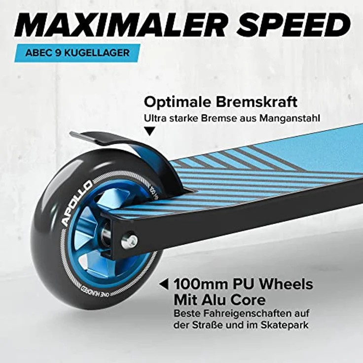 Apollo Stuntscooter Genius Pro, Stunt Scooter Kinder Freestyle Kickscooter mit trendigen Farben – Bild 6