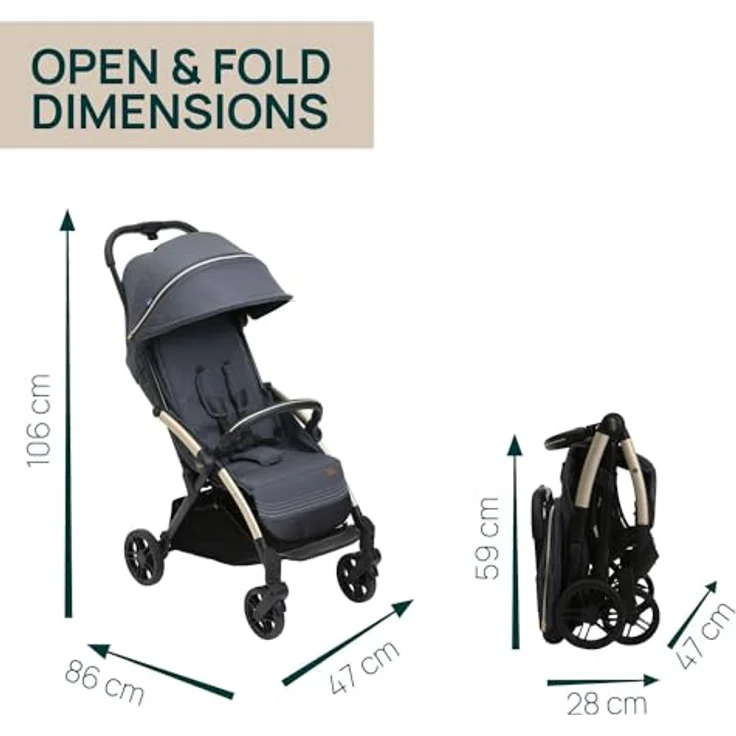 Chicco Passeggino 4 ruote Goody Xplus Dark Shadow, Buggy mit Selbstfaltfunktion und verstellbarem Sitz – Bild 3
