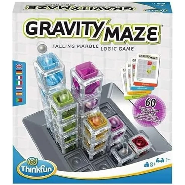 ThinkFun Gravity Maze Logikspiel (76407), Transparente Türme, Förderung logischer Denkfähigkeiten, ab 8 Jahren - Preisvergleich – Bild 2