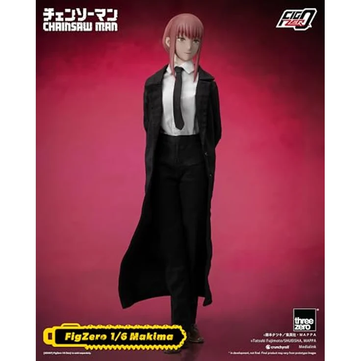 threezero Chainsaw Man: FigZero Makima Actionfigur im Maßstab 1:6, mit maßgeschneiderter Public Safety Devil Hunters Uniform, zwei Gesichtsplatten und umfangreichem Zubehör – Bild 4