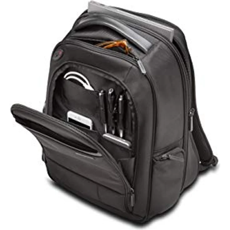 Kensington Laptop Rucksack Contour 2.0, 17 Zoll Pro Laptop Rucksack für Damen & Herren, Wasserdichte große Rucksack-Laptoptasche als Handgepäck, Ideale Reisetasche für Laptops, Schwarz – Bild 4