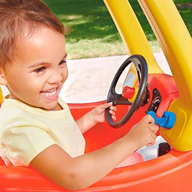 Little Tikes Cozy Coupe, klassischer Coupé mit integrierter Bodenplatte, Arbeitstüren und lenkbarem Lenkrad – Bild 4