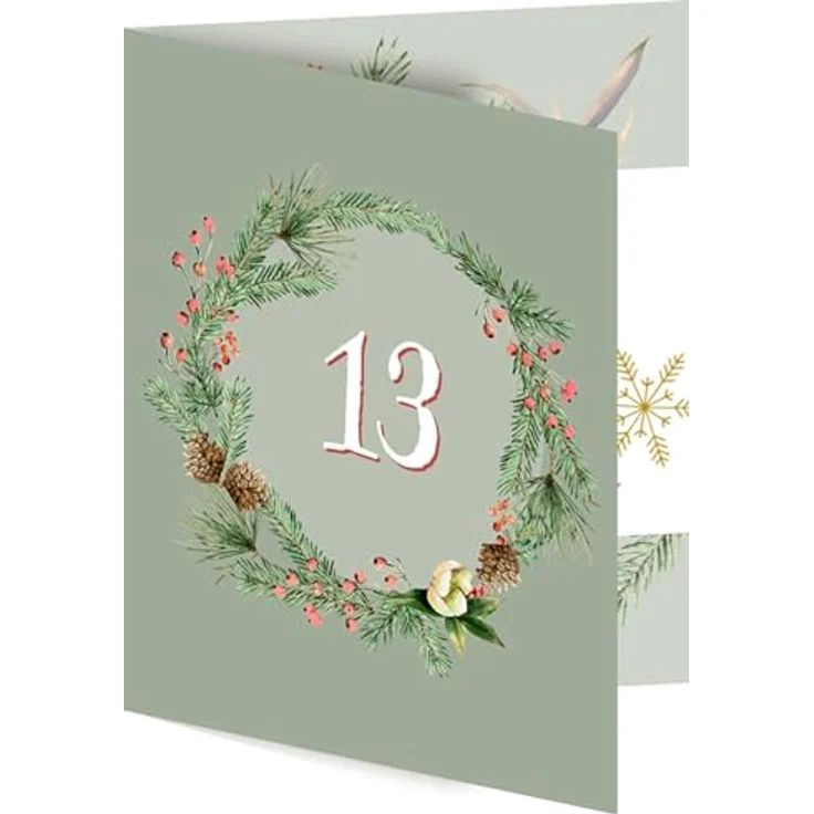 Coppenrath Coffee-Table-Adventskalender, Zauberhafte Weihnachtszeit mit 24 Briefkuverts, Geschichten und Deko-Anhängern – Bild 5