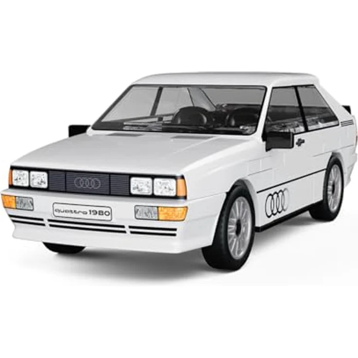 COBI Audi Quattro (1980) Modellfahrzeug im Maßstab 1:35, weiß, Bausteine made in EU – Bild 1