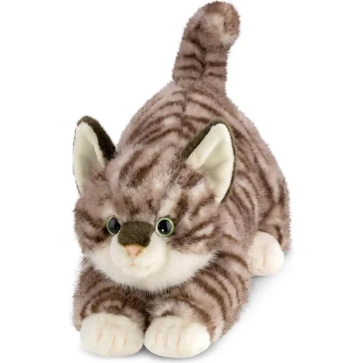 Herma Borealis Esme Tabby Cat, Kuscheltier mit 36 cm Größe, gestreift