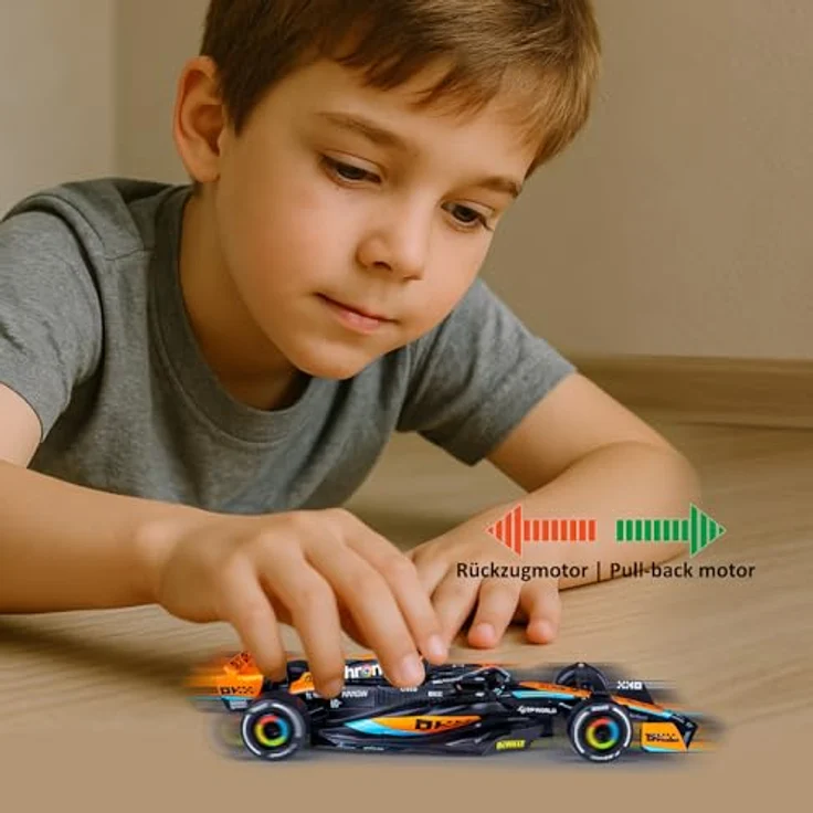 JAMARA McLaren MCL60 2023 Diecast 1:43, Modellauto mit Rückzugsmotor, detailgetreu, Geschenkidee für Kinder – Bild 2