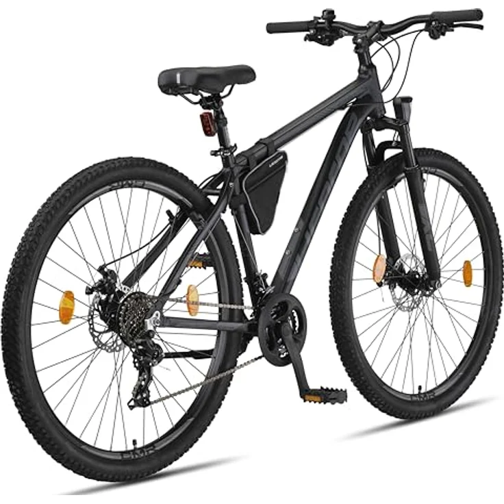 Licorne Bike Effect Premium Mountainbike Aluminium Discbremse Jungen Mädchen 21 Gang Schwarz/Anthrazit (2xDisc-Bremse) – Bild 4