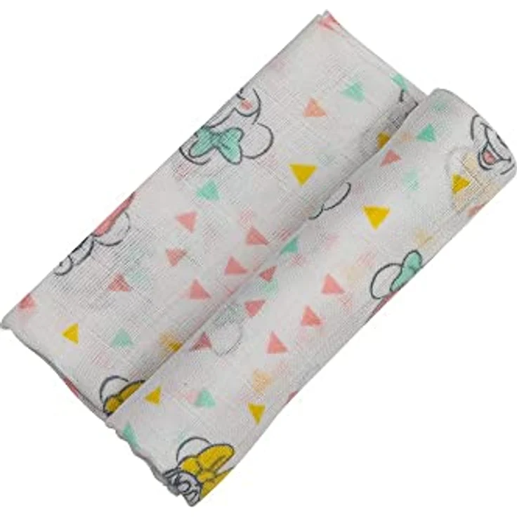 Interbaby MN018 Pack 3 Gaze Baumwolle Disney Minnie Mouse, weiß, 100 g – Bild 11