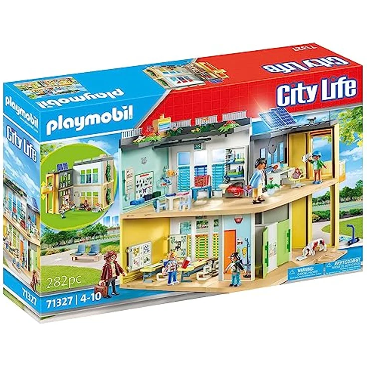 Playmobil® Konstruktions-Spielset Große Schule (71327), City Life, (282 St), Made in Germany – Bild 2
