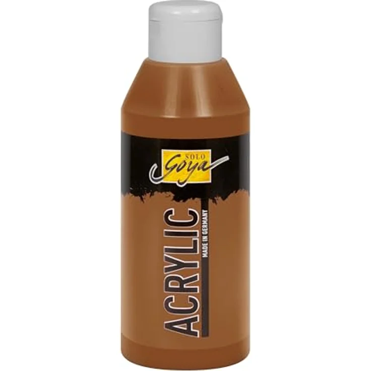 KREUL Solo Goya Acrylic schwarz, 250 ml Acrylfarbe, hochpigmentiert, wasserbasiert, schnell matt trocknend, gut deckend, wasserfest – Bild 1
