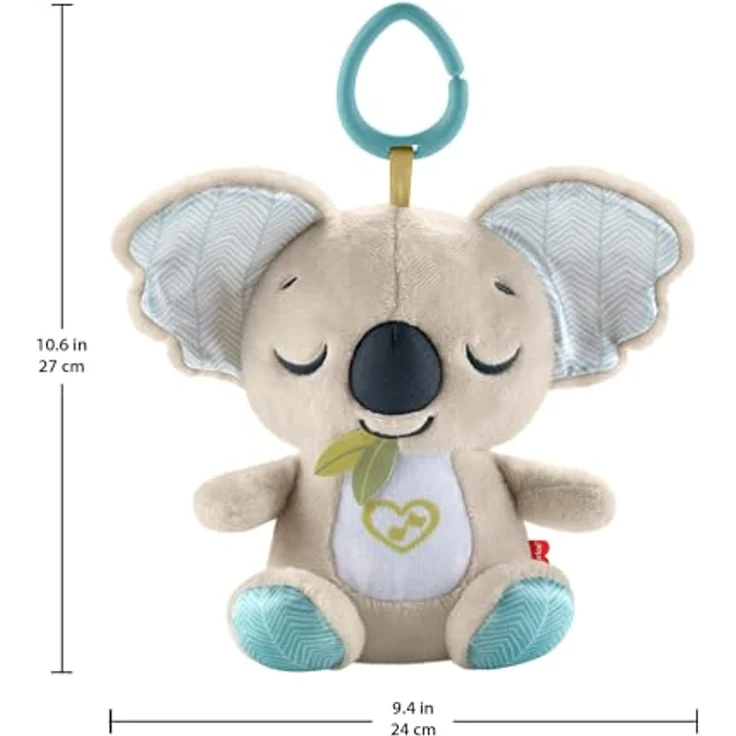 Fisher-Price Koala-Spieluhr, Plüsch-Spielzeug mit weißem Rauschen und Musik für Neugeborene, 20 Minuten Wiedergabezeit, zur Befestigung am Kinderwagen, JBD65 – Bild 3