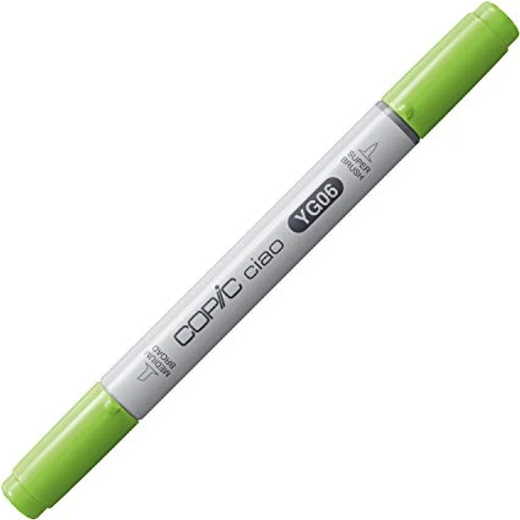 Copic Ciao Marker Typ YG - 06, Yellowish Green, vielseitiger Layoutmarker mit dualem Spitzensystem, schnelltrocknender Tinte und nachfüllbar – Bild 1