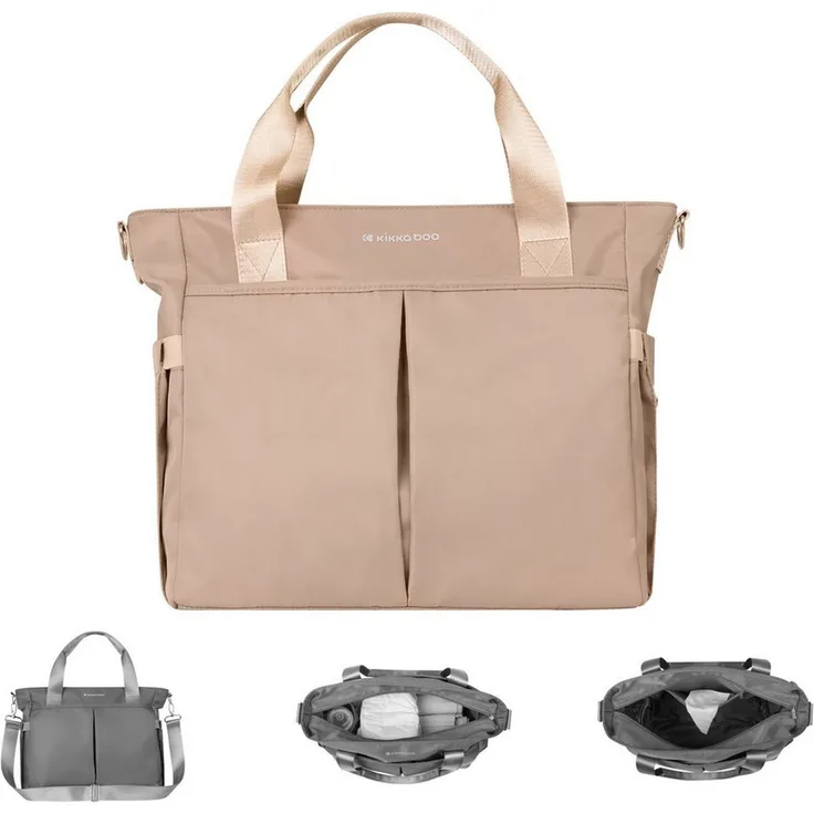 Kikkaboo Wickeltasche Brielle Clips (1-tlg), wasserfest, mit Schultergurt, grau