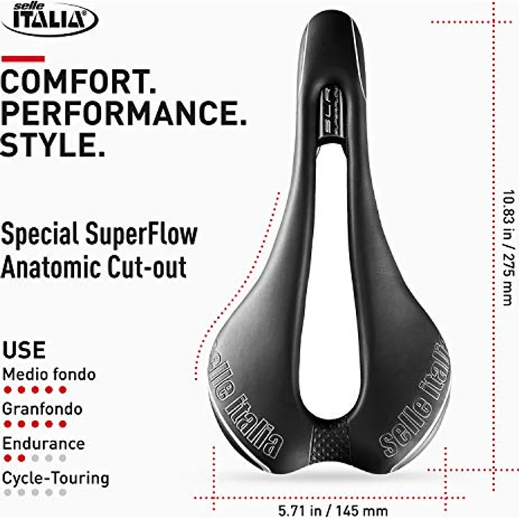 Selle Italia SLR Superflow TM Sattel Schwarz 2017 Mountainbike Sattel – Bild 5
