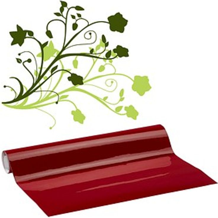plottiX Vinylfolie permanent rot, hochglänzende PVC-Folie 31,5 cm x 1,0 m für Innen- und Außenbereich
