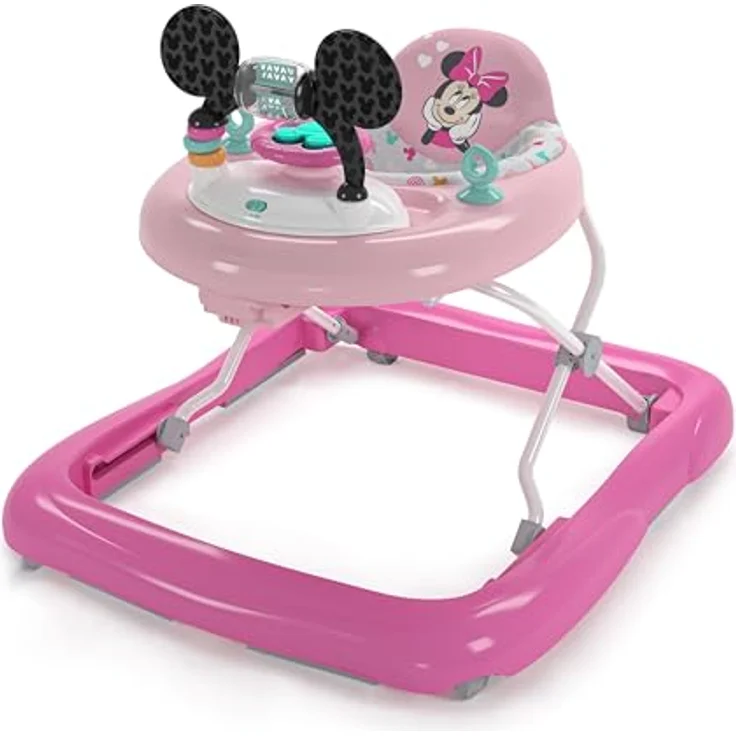 Bright Starts, Disney Baby, Minnie Mouse, Tiny Trek, Forever Besties, 2 in 1 Lauflernhilfe mit abnehmbarer Spielstation, Lichtern und Liedern, höhenverstellbar, Minnie Maus, 12825, pink – Bild 2
