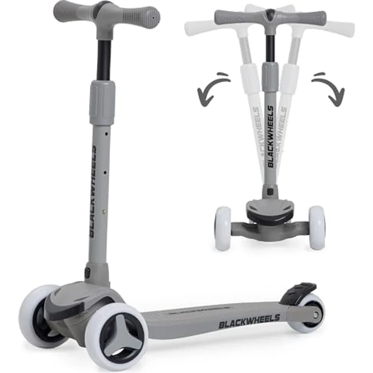 BLACKWHEELS Blink Dreirädriger Kinderroller – Klappbar, LED-Leuchträder, Stabil und Komfortabel, Höhenverstellbar, Balance-Lenkung, Geschenkidee, Leicht, ABEC-5 – Bild 3