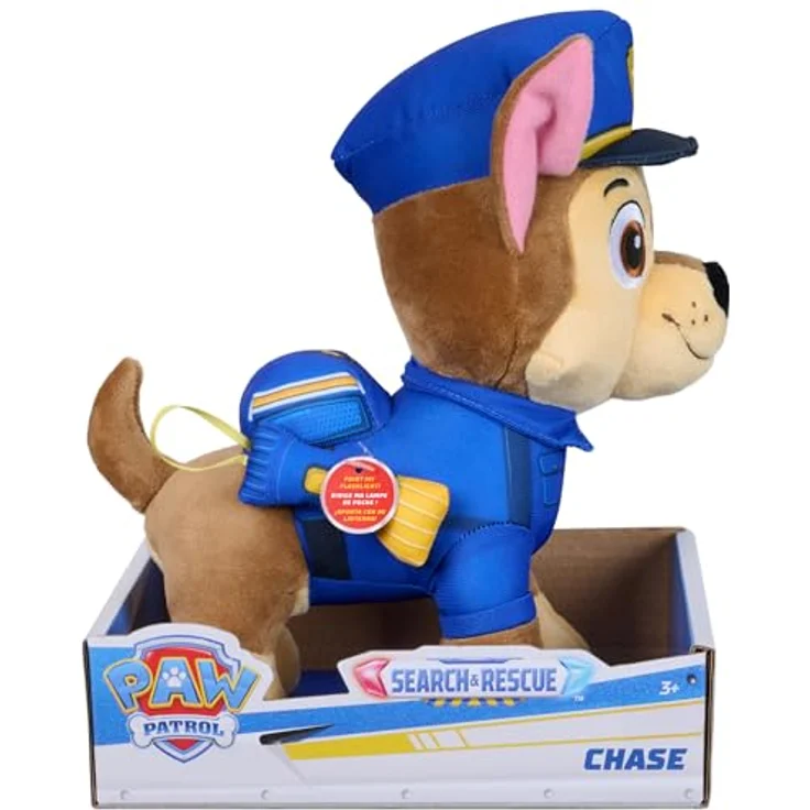 Spin Master GPW Paw Search & Rescue Chase Plüsch, 25 cm großer Kuscheltier mit Polizeiuniform und Soft-Flashlight – Bild 6