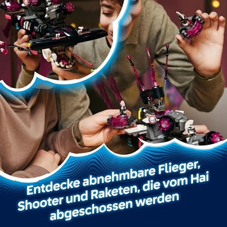 LEGO DREAMZzz 71500 Albtraumhai-U-Boot, 2-in-1 Bausatz mit 5 Minifiguren, Mehrfarbig, 1413 Teile – Bild 5
