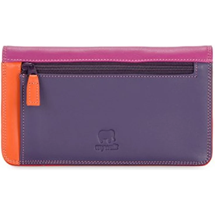 Mywalit Medium Matinee Purse, Damen Portemonnaie mit Druckknopf, Mehrfarbig, inkl. integriertem Stift und Reißverschlussfach – Bild 2