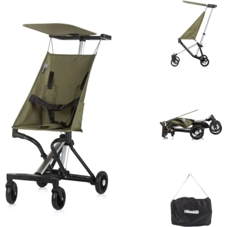 Chipolino Kinderwagen Buggy Unique, leichter Aluminiumrahmen, faltbar, 3-Punkt-Gurt, Tragetasche, ideal ab 6 Monaten – Bild 1