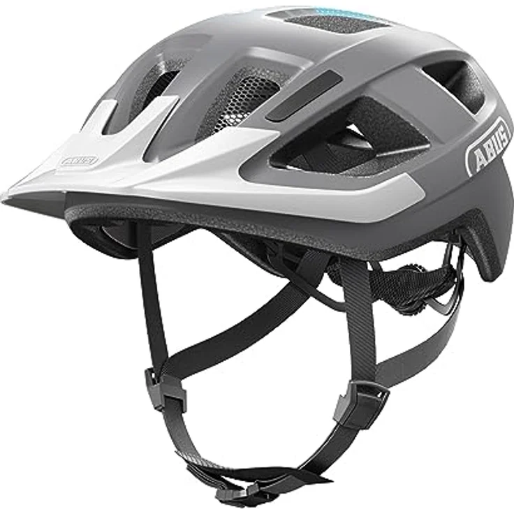 ABUS Fahrradhelm Aduro 3.0 – City-Helm für Damen und Herren – Grau, Größe M, Reflektorsticker, LED-Licht optional, Justier-System, Insektennetze – Bild 5