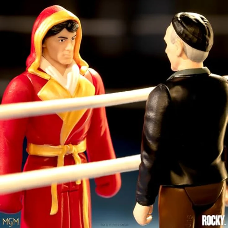 Super7 Rocky Balboa Actionfigur, 9,5 cm große Figur mit rot-goldener Robe und "Italian Stallion" Patch, klassisches Film-Sammlerstück – Bild 5