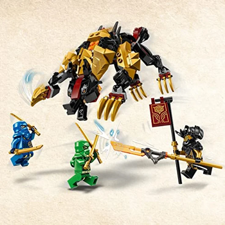 LEGO 71790 NINJAGO Jagdhund des kaiserlichen Drachenjägers, baubares Monster-Spielzeug für Kinder ab 6 Jahren, Jungs und Mädchen, posierende Fabelwesenfigur, 3 Minifiguren zum Sammeln – Bild 3