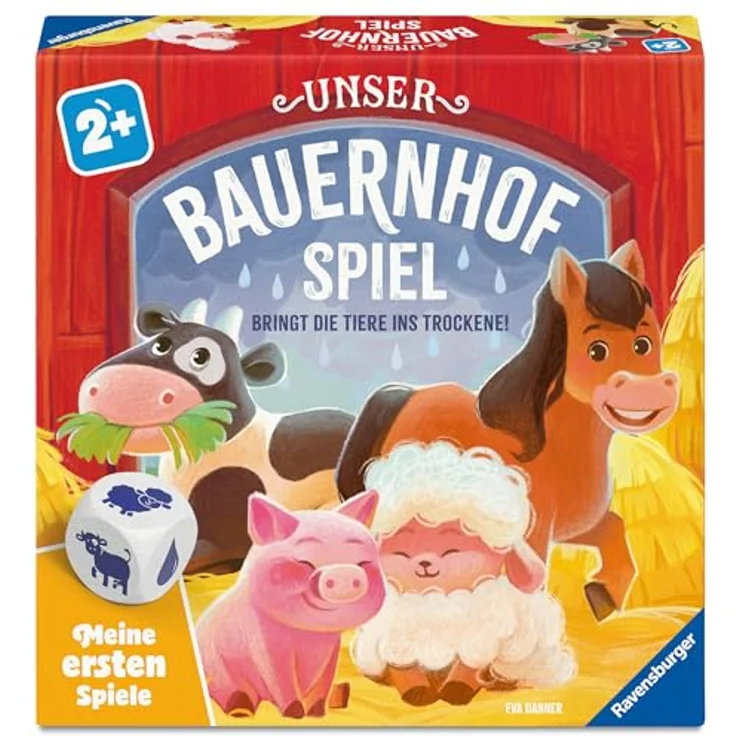 Ravensburger Unser Bauernhofspiel - Meine ersten Spiele, Würfelspiel für 1-4 Spieler ab 2 Jahren, kooperatives Kinderspiel für Mädchen und Jungen – Bild 3